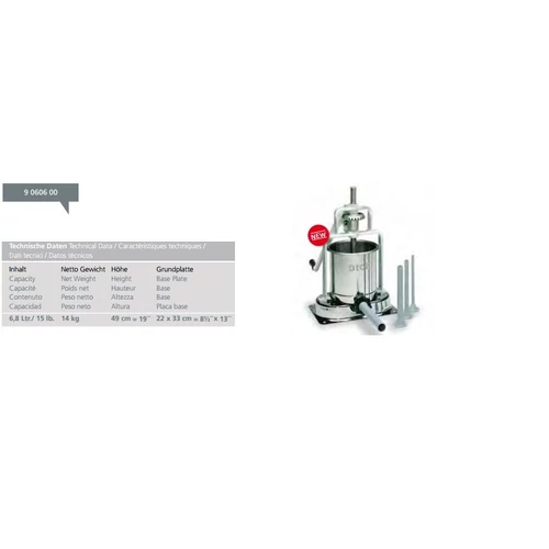 Dick_9060600-A Dick kolbásztöltő, 6,8 literes